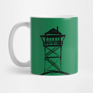 Forest Service Lookout Tower Sketch Mug